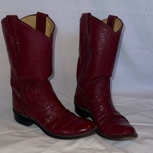Nocona Red Leather Boot Interior